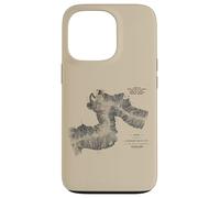 Canadian Train Railway - Vintage Pacific Route Map Carcasa para iPhone 13 Pro