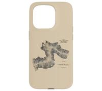 Canadian Train Railway - Vintage Pacific Route Map Carcasa para iPhone 15 Pro