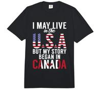 Canadiense Puedo Vivir en los EE.UU. Pero mi Historia comenzó en Canadá Comfort Colors Adult Heavyweight T-Shirt