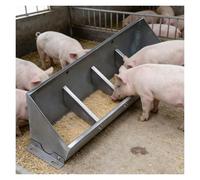 Canal de alimentación de ganado de gran capacidad para cerdos, cerdos, cabras, bebedero de acero inoxidable fácil de limpiar, 150 cm