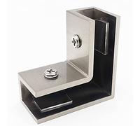 Canal de ángulo bilateral, manga cuadrada de 90 grados sobre la abrazadera de vidrio de la puerta de la ducha