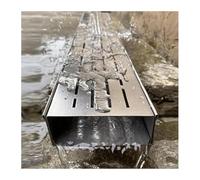 Canal de drenaje， 304 dren del foso acero inoxidable el 100cm con tamaños múltiples de la plata rejilla(WXH 10x4cm/3.94x1.58in)