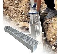 Canal de drenaje al aire libre para patios, jardines y paisajes, ideal para suelos de hormigón y rejillas de metal, solución eficaz de gestión del agua