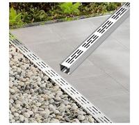 Canal de drenaje de agua de acero inoxidable 304 para exteriores, para balcón, terraza y patio, canalón de agua de lluvia, tamaño de 5 x 10 cm de alto x 10 cm de ancho