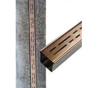 Canal de drenaje de hormigón poco profundo con adaptador, canalón al aire libre para patio, jardín y cenador, paquete de 10 (39.4 x 3.9 x 1.6 pulgadas) para un drenaje eficiente del agua