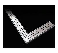 Canal de drenaje delgado con rejilla extraíble para piscina al aire libre, sótano, granja y estacionamiento, 10 cm de ancho, 3 cm de profundidad