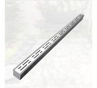 Canal De Drenaje Estrecho Deo Inoxidable Para Exteriores, Sistemad De Drenaje De Acero Inoxidable Con Rejilla Kit Drenaje De Canal Poco Profundo Para Patio Exterior Canalón Delgado(10x4cm/4x1.6in)