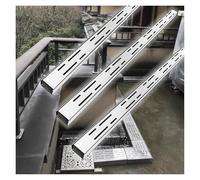 Canal de drenaje estrecho para peatones, juego/kit/sistema de zanja de drenaje de perfil bajo, canalón ranurado de acero inoxidable para exteriores/canalón francés plano y estrecho para aguas pluviale