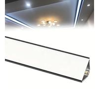 Canal de iluminación de aluminio para zócalo, tronco lineal con difusor LED para teatro, sala de estar, moldura de corona decorativa