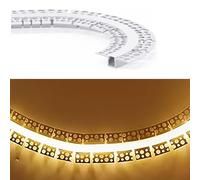 Canal de iluminación LED para moldura de corona, riel de tira lineal con difusor de silicona, perfil de aluminio empotrado para borde de techo de pared, 35 pies de longitud