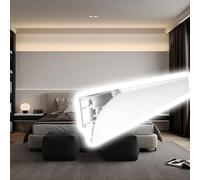 Canal de luz LED de esquina, difusor lineal de 11 pies con conector para paredes interiores, techos, hoteles, dormitorios, áticos
