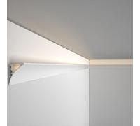 Canal de luz LED lineal: difusor de iluminación indirecta de aluminio para montaje en superficie en casa, techo, cine en casa y estudio de arte