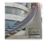 Canal de manipulación de carga de lona plegable alta resistencia, canal basura/escombros tres capas resistente a desgarros for eliminación residuos construcción(Dark Gray and Green,1.35x19.8m)