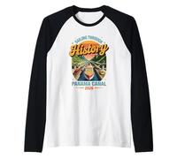 Canal de Panamá navegando a través de la Historia Crucero Souvenir Camiseta Manga Raglan