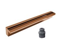 Canal de rebosadero para Cascada, Chapado en Bronce y Revestido de Acero, Apto para Fuentes de Agua Exteriores y estanques de koi. Fuente de jardín de 177,8 cm (70 Pulgadas), Marca Ele Desig