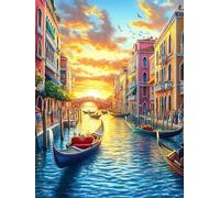 Canal de Venecia al Atardecer Puzzle 500 Piezas Papel Mayores Animal tierno de Cuento de Hadas Terapia Ocupacional Alivio Estrés Tiempo Libre En Casa Regalo Original 500 PCS