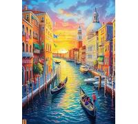 Canal de Venecia al Atardecer Rompecabezas 500 Piezas Cartón Resistente para Toda La Familia Animales y Plantas Diversión Familia Reducir Estrés Mejor Valorado Detalle De Regalo 500 PCS
