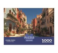 Canal de Venecia Puzzle 1000 Piezas Ciudad sobre el Agua - DIY Artístico, Calma Mental, Cartón Alta Densidad, 70x50cm/1000pcs
