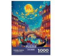 Canal de Venecia Puzzle Imposible,desafío for Adults La Capital del Romance Juego Educativo 1000 Piezas Obra De Arte De Juego De para Adultos Y Niños Mayores De 12 Años 38x26cm/1000pcs