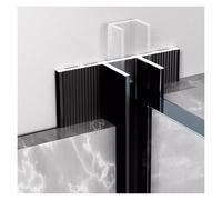 Canal de vidrio de aluminio tipo F/T con borde integrado, barandilla de 2 mm de grosor, riel para puerta de ducha, se adapta a balcón y escalera para vidrio de 8/10/12 mm