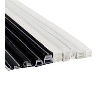Canal LED lineal Pista de canal neón silicona flexible,Sistema perfil Difusor Tubo Tira luz impermeable,Para decoración interior/exterior Brillo uniforme(White-0613,1m)