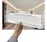 Canal LED para tiras de luces blancas, zócalos de aluminio con difusor de PC, moldura de iluminación lineal indirecta, perfil de cornisa de 9 m