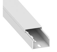 Canal para Cables Cablecoach Habengut (con Orificios de Montaje en la Base) 25x40 mm de PVC, Color: Blanco, Longitud 1 m