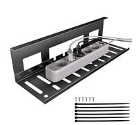Canal para Cables de Escritorio per una gestione ottimale dei cavi - Adecuado para una Amplia Gama de entornos, portata Fino a 3 kg e ventilazione, Nero, Set da 1 Pezzo