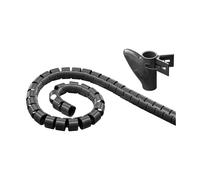 Canal para cables Goobay - robusta manguera en espiral contra el desorden de cables, 2,5 m, negra