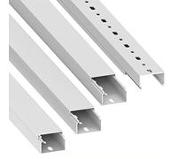 Canal para Cables Habengut (con Orificios de Montaje en el Suelo) 25x40 mm de PVC, Color: Blanco, Longitud 4 m (4 x 1 m de Longitud)