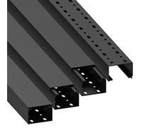 Canal para Cables Habengut (con Orificios de Montaje en el Suelo) 40x60 mm de PVC, Color: Negro, Longitud 4 m (4 x 1 m de Longitud)