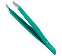 Canal Pinzas para el pelo, anguladas, satinadas, acero inoxidable, 9 cm Verde