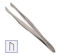 Canal Pinzas para el pelo de acero inoxidable inclinadas, 8 cm