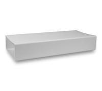 Canal plano rectangular de plástico de 220x90mm / 22 x 9 cm - 100cm de largo - Conexión - Sistema de ventilación, calefacción, refrigeración - Elemento de ventilación para espacios limitados.