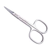 Canal Tijeras para bebés de acero inoxidable curvadas, 9 cm in stuche de osito