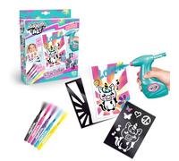 Canal Toys Airbrush Art - Kit de creación de pósteres con spray electrónico, plantillas y rotuladores - AIR 015, color blanco