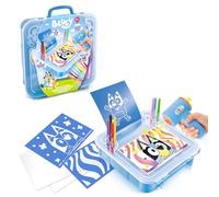 Canal Toys - Airbrush Art - Maletín de Actividades Manuales Bluey - BLU 002 | Para niños de 6 años - Aerógrafo electrónico con Plantillas y rotuladores - Idea de Regalo Creativo
