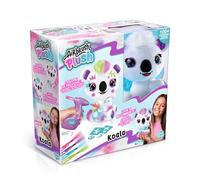 Canal Toys - Airbrush Plush - Colorea tu Koala de Peluche - Kit para Pintar con Rotuladores de Colores Lavables, Aerógrafo Automático, Pegatinas y Plantillas Adhesivas - OFG 273