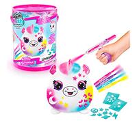 Canal Toys - Airbrush Plush - Colorea tu Mascota de Peluche - Kit con Aerógrafo, Rotuladores de Colores Lavables, Pegatinas y Plantillas Adhesivas - OFG266