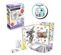 Canal Toys - Caja de álbum para cámara de impresión instantánea compatible con creador, 2 rollos de papel, 2 tablas de pegatinas y 20 marcos de fotos adhesivos 007-Canal Toys, CLK 007, multicolor