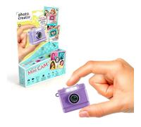 Canal Toys - Photo Creator - Cámara de Fotos y vídeo Digital Mini CAM' - Vintage - con Llavero y Tarjeta SD de 1 GB Incluido - CLK 063, Morado