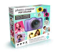 Canal Toys - Photo Creator - Cámara Digital Infantil de Doble Lente (Mini cámara compacta púrpura) - 32 megaPixeles, Pantalla LCD, Tarjeta SD de 8 GB incluida - CLK 041