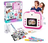 Canal Toys - Photo Creator - Cámara instantánea, Color Rosa con Pantalla a Color, Rollos de Papel, Pegatinas, rotuladores y Correa de Mano - CLK 055