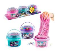 Canal Toys - So Slime - Pack de 3 Cubos de Slime con luz, Fidget y Decos | 2 Cubos Slime Mix In + 1 Cubo de Bonus de Slime Mix in - Slime Cosmic con luz LED, Slime Fluffy y Slime Fidget