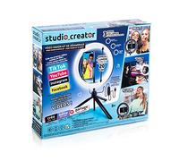 Canal Toys- Studio Creator-Kit de Inicio de creación de vídeos Profesionales-Anillo de Luz LED 3 Modos con trípode-Canal, INF 019, Blanco