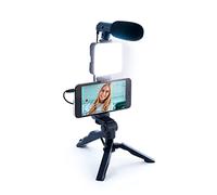 Canal Toys - Studio Creator - Kit de Podcast y Vlogging - Unisex 8+ | Trípode Plegable, Luz LED 3 Niveles, Soporte para Móvil, Micrófono Reducción de Ruido - 3 Pilas AAA No Incluidas