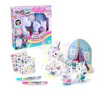 Canal Toys - Style 4 Ever - La Familia Unicornio, Figuras de la mamá Unicornio Luminosa y Sus Dos bebés Que Brillan en la Oscuridad para Decorar, Deco DIY con Decoraciones y Accesorios - OFG 287