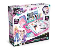 Canal Toys - Style 4Ever - Fashion Designer Studio con Luz y Telas | Con Luz LED, Plantillas Electroestáticas, Telas Reales, Lápices de Colores, Rotulador, Gemas, Cintas Adhesivas y más