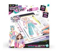 Canal Toys - Style 4 Ever - Tableta Luminosa con Kit Creativo Completo, Kit LED de Diseño de Ropa con lápices, Plantillas y Pegatinas - Fashion Designer Light-Up Pad - OFG320