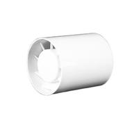 Canal - Ventilador de tubo de 100 mm - 130 m³/h en línea, ventilador de canal silencioso de 34 dB, silencioso, extractor de humo, ventilador de canal para baño, WC, cocina, invernadero, garaje, áticos